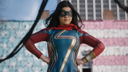 Kamala Khan in her Ms. Marvel Suit